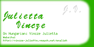 julietta vincze business card
